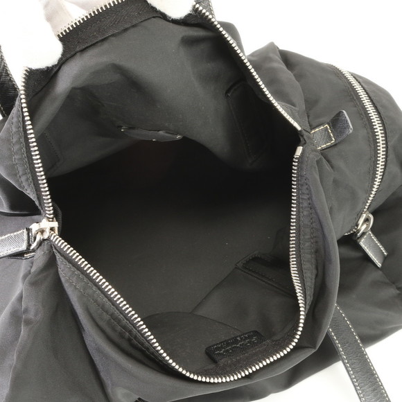 Prada Tesuto Nylon Saffiano Leather Shoulder Bag Leather - Picture 12 of 14